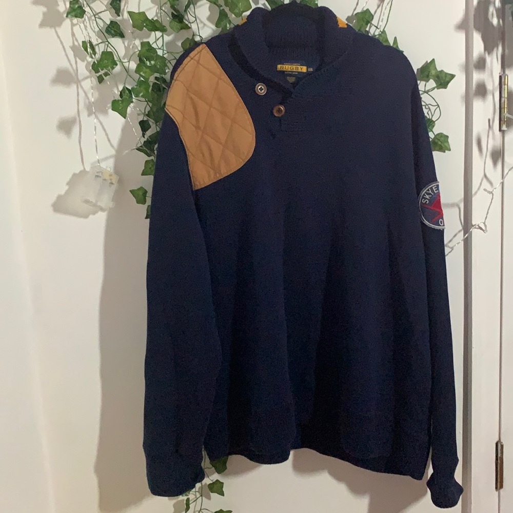 Rugby Ralph Lauren Pullover Cardigan XXL Navy Blue